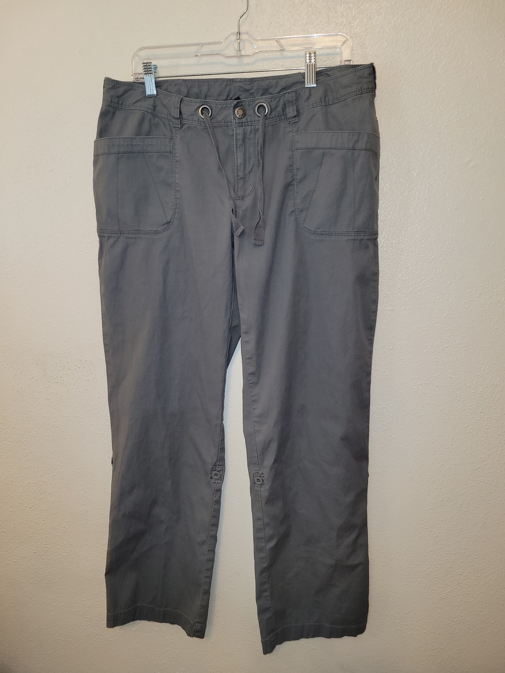 The North Face Aphrodite Roll-Up Pants Women's 14 Gray Hiking Travel Outdoor
